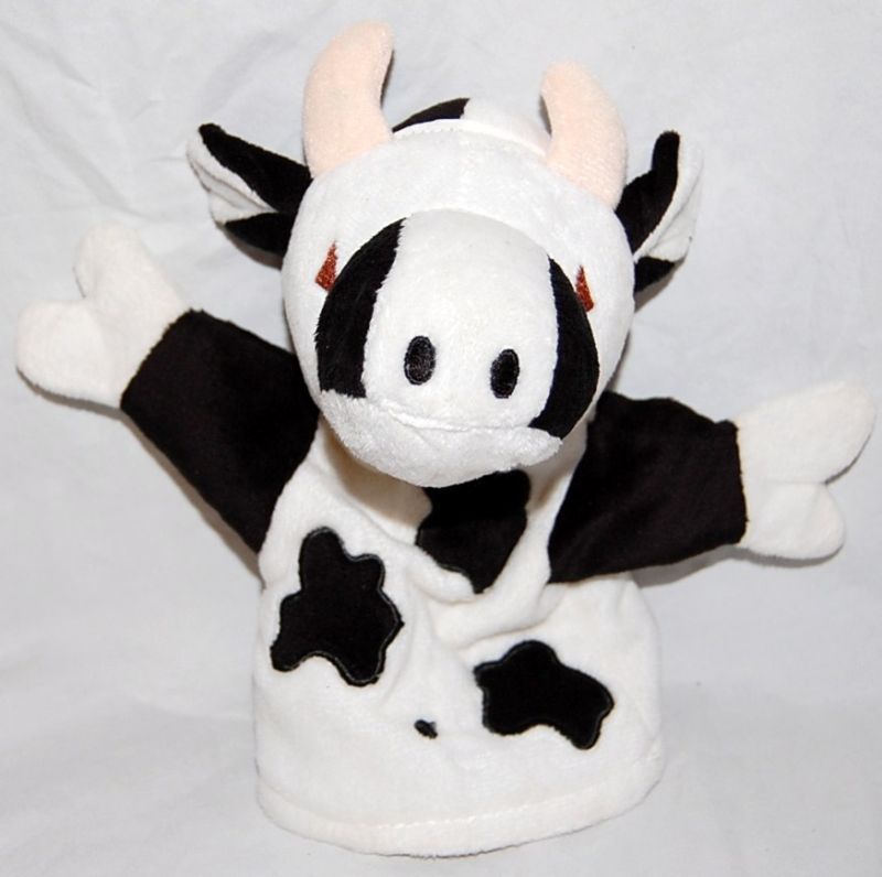 Adorable Emirates Cow Handpuppet Baby Plush Toy