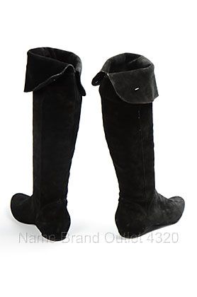 Reaction Kenneth Cole Black 8 Suede Bard Tricks Studded Grommet Boot 