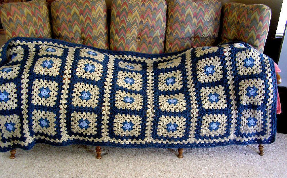 Hand made Afghan Size 36 x 74 Good Christmas Gift for a Bachelor