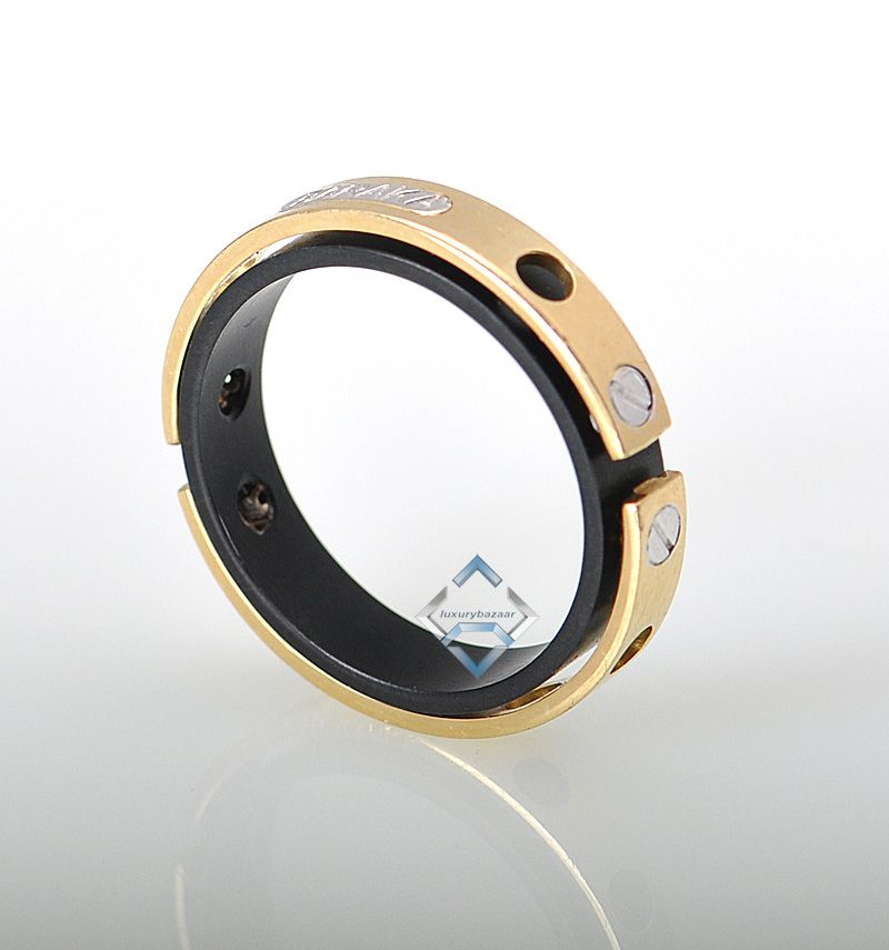 Baraka 18K Gold High Tech Ceramic Ring   Estate