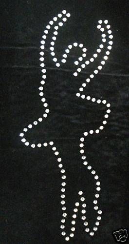 Ballet Dancer Iron on Hotfix Transfer Applique Crystal