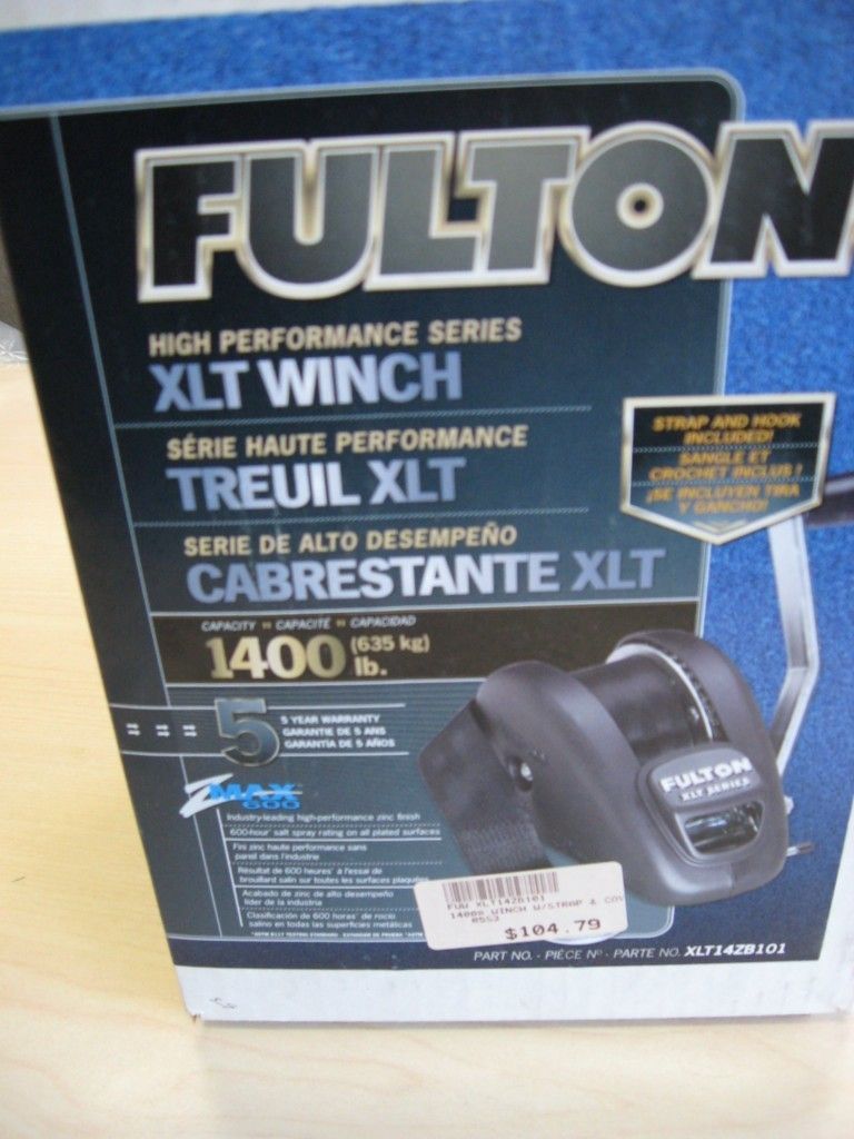 Fulton XLT Bass Boat Trailer 1400lb Winch New Skeeter