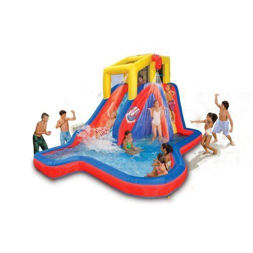 Banzai Splash Blast with Lagoon Style Pool and Sprinklers Water Slide 