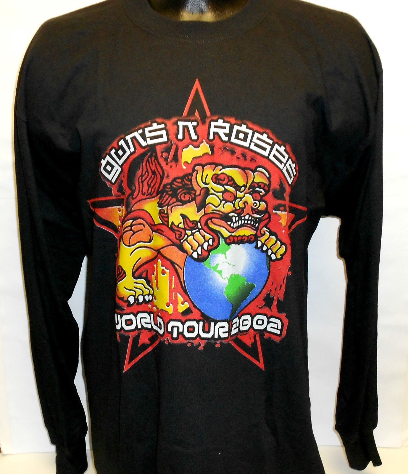 GUNS N ROSES WORLD TOUR CHINESE DEMOCRACY 2002 LONG & SHORT SLEEVE T 