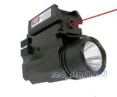   LED FLASHLIGHT+RED LASER/SIGHT FOR PISTOL GLOCK17 19 20 21 22 23 30