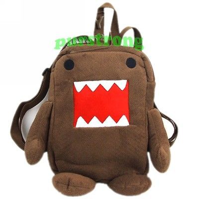 DOMO KUN domo kun brown plush soft shoulder Backpack knapsack SCHOOL 