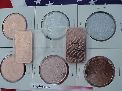 OZ / 3 COPPER /1 ZINC /3 ROUNDS /1 INGOT/ WALKING LIBERTY 2011 