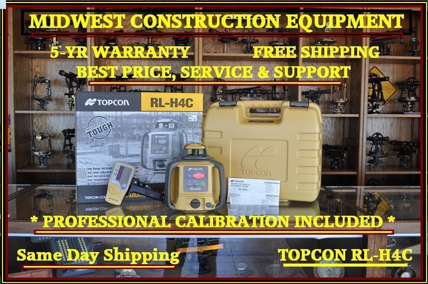 NEW Topcon RL H4C Construction Laser   Alkaline Batteries   5 YR 