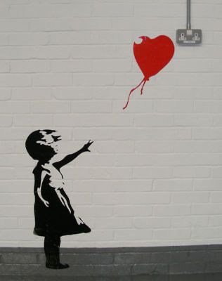 Newly listed BANKSY Wall Art Vinyl Sticker decal GIRL & BALLOON 1.1m