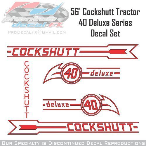 1956 Cockshutt Tractor 40 Deluxe Series Vintage Reproduction Decal Set 