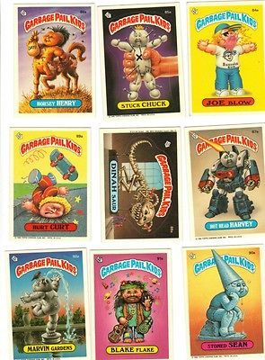 Garbage pail kids    Original Complete 3rd series    82 stickers plus 