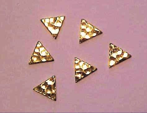 hammered triangles for model horse costumes gold plated time left