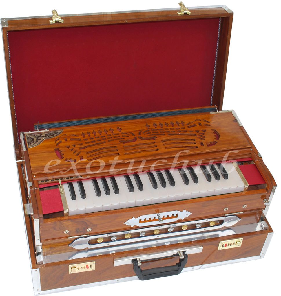 SCALE CHANGER HARMONIUM~TEAK WOOD~3¾ OCTAVES~THREE SET OF REEDS BASS 