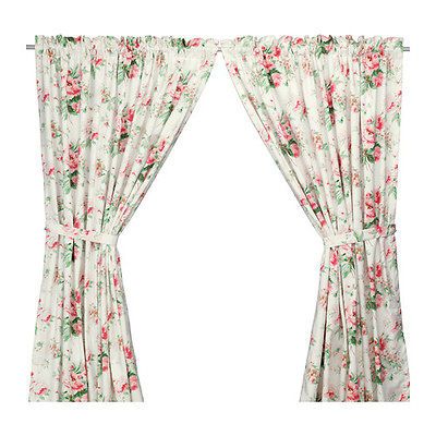 Ikea Curtains Floral Pattern 2 panels 1 set Emmie Design New