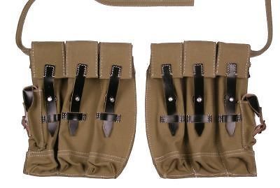 reproduction ww2 tan canvas mp44 pouches  49