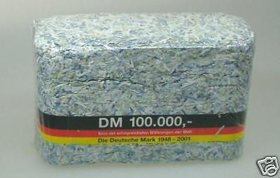 germany dm 100 000 deutsche mark in shredded currency from