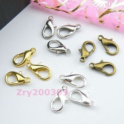 Lobster Parrot Clasps,6x10mm,7x12mm,8x14mm,9x16mm,Silver,Gold,Bronze 