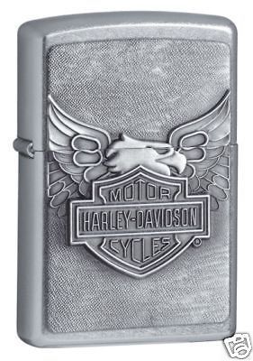 Zippo Harley Davidson Eagle Lighter,Emblem, Street Chrome, Low 