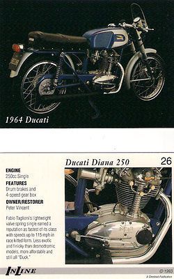 Vintage   1964 Ducati Diana 250 Motorcycle   Engine 250cc Single Drum 