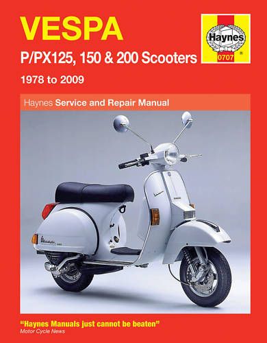 vespa p125 px125 p150 px150 px200 haynes manual 78 09