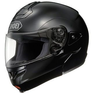 NEW SHOEI MULTITEC MODULAR SOLID FULL FACE HELMET, BLACK, XS