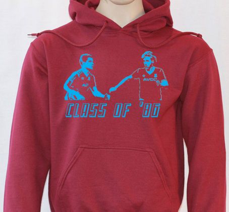 FRANK MCAVENNIE TONY COTTEE CLASS OF 86 WEST HAM FOOTBALL HOODIE FL220