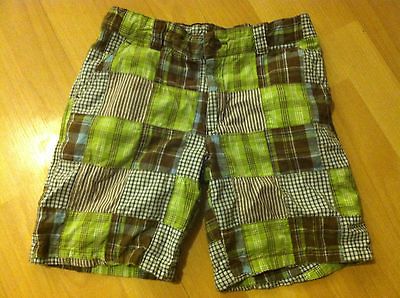 GYMBOREE Shorts Boys Sz 7 Aviator Plaid Patchwork HANDSOME Easter