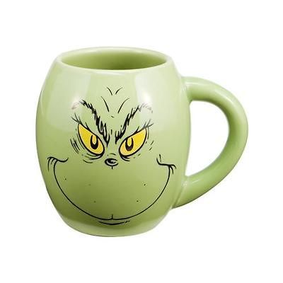 dr seuss the grinch 18 oz ceramic oval mug time