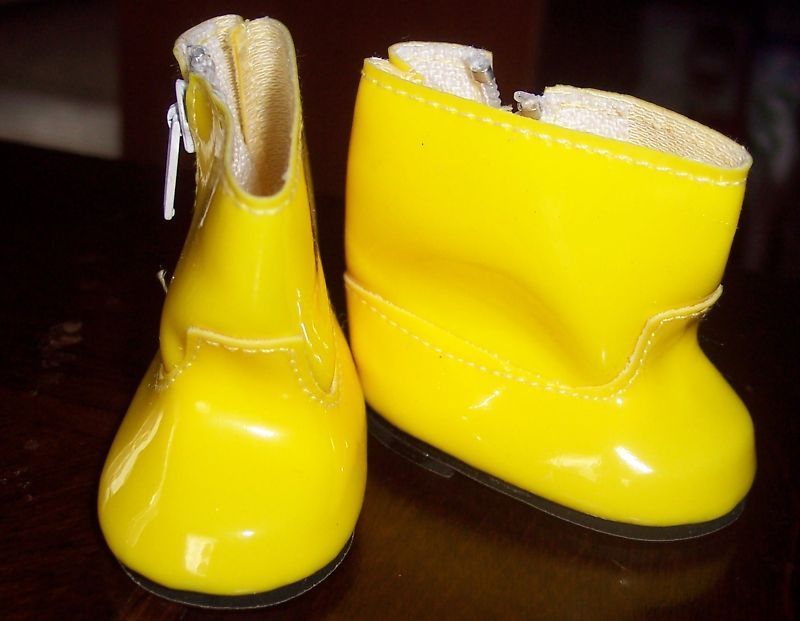 new yellow vinyl rain boots shoes fits vtg crissy doll