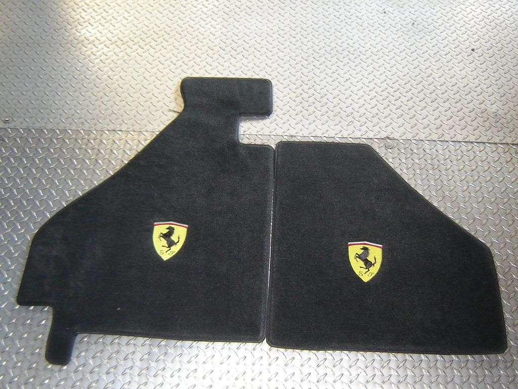 ferrari 355 spide or coupe black floor mats with shield