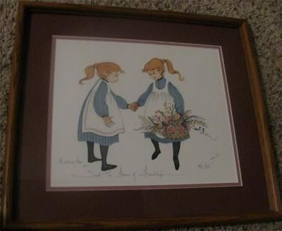 Buckley Moss~SWEET THE FLOWERS OF FRIENDSHIP~In Frame~2000~388 