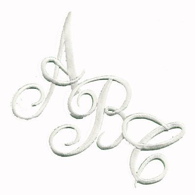 Iron on Letters   Script Initials   Embroidered   Sold Separately