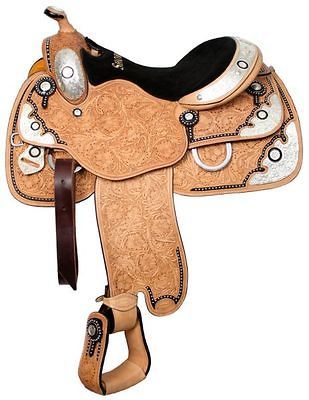 SHOWMAN 16 WESTERN PLEASURE SILVER HORSE SHOW SADDLE W/MATCHING 