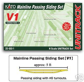 kato 208601 n unitrack v1 mainline passing track v 1  64 60 