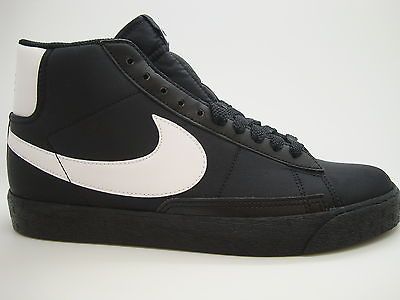 315877 004] Mens Nike Blazer High Black White Canvas Casual Athletic 