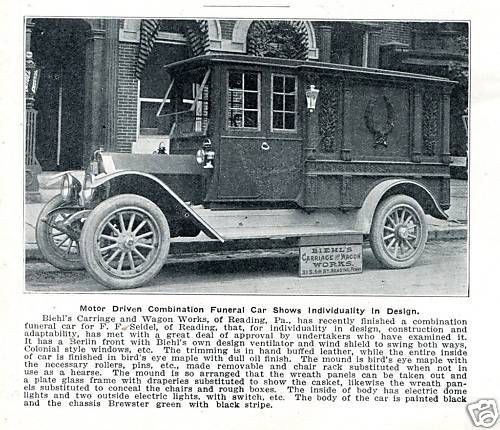 1914 articles w pics motor hearse and s s ambulance