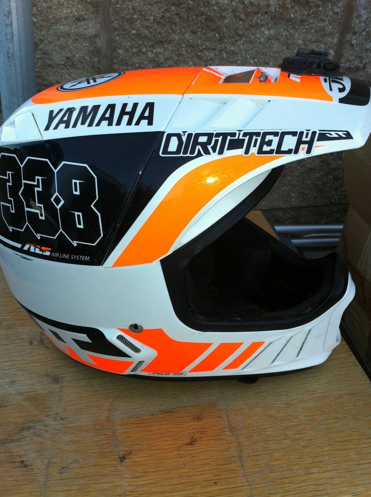 used jt als 02 helmet black orange 