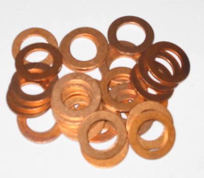 Copper Washers Sump   Oil Drain 14mm x10Pcs Triumph, Yamaha, Honda 