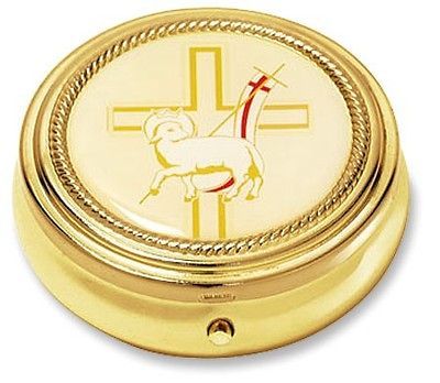 Lamb W Cross Pyx Hospital Communion Church For Hosts Gold P Catholic 