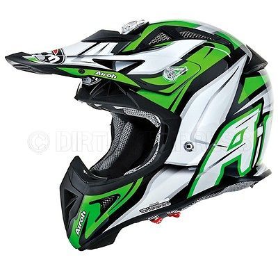 NEW AIROH AVIATOR WINGS GREEN MEDUIM MOTOCROSS ENDURO OFF ROAD HELMET