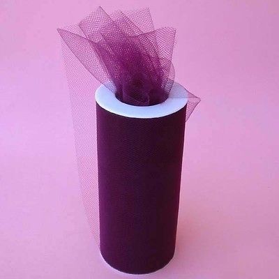 x75 25yd wedding tulle fabric spool tutu plum time