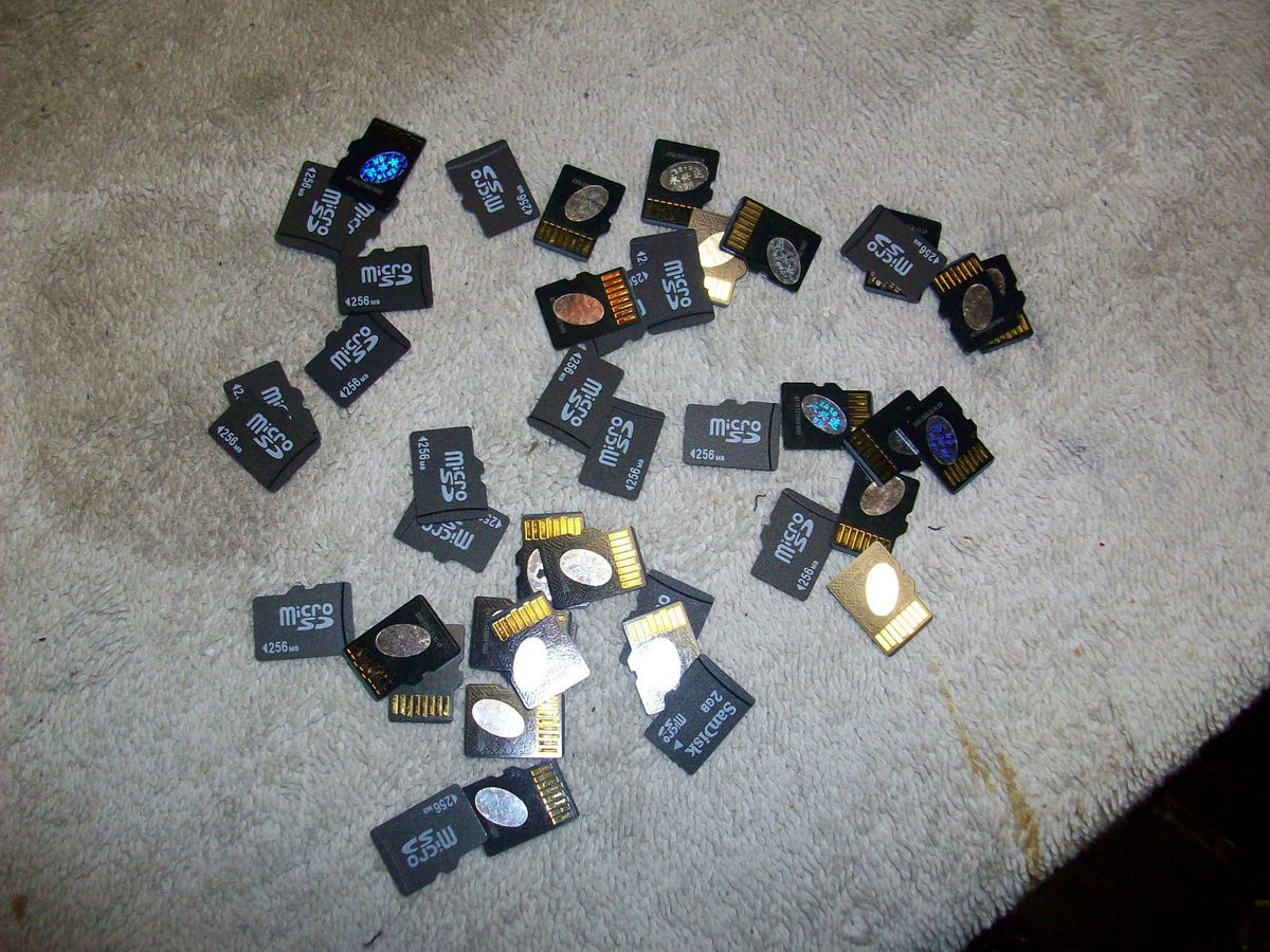 45 256 MB Micro SD Cards Lot for Cell Phone Camera