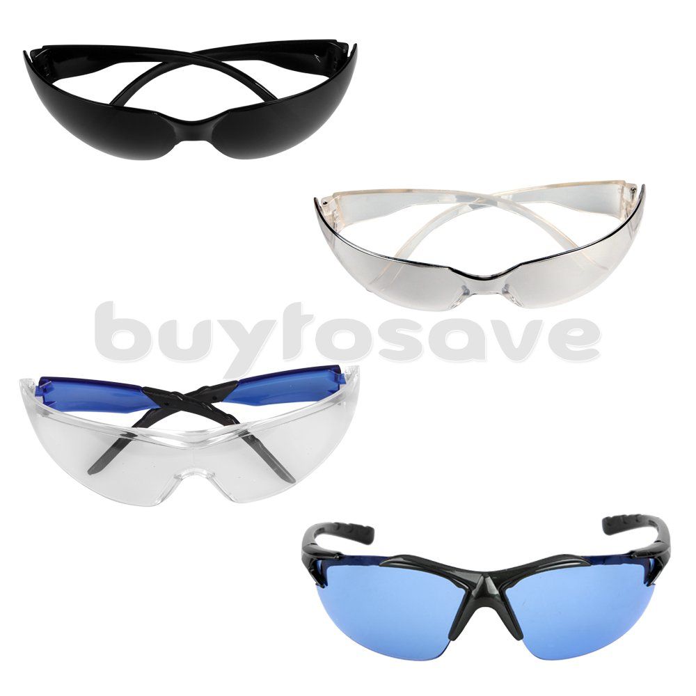 Industrial Sports Lab Safety Protective Glasses Specs Clear Blue Black 