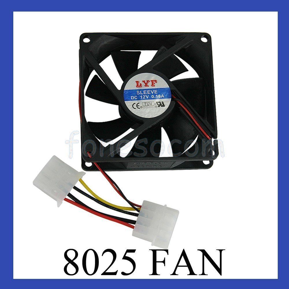 80mm x 25mm CPU PC Fan Cooler Cooling Heatsink 4 Pin