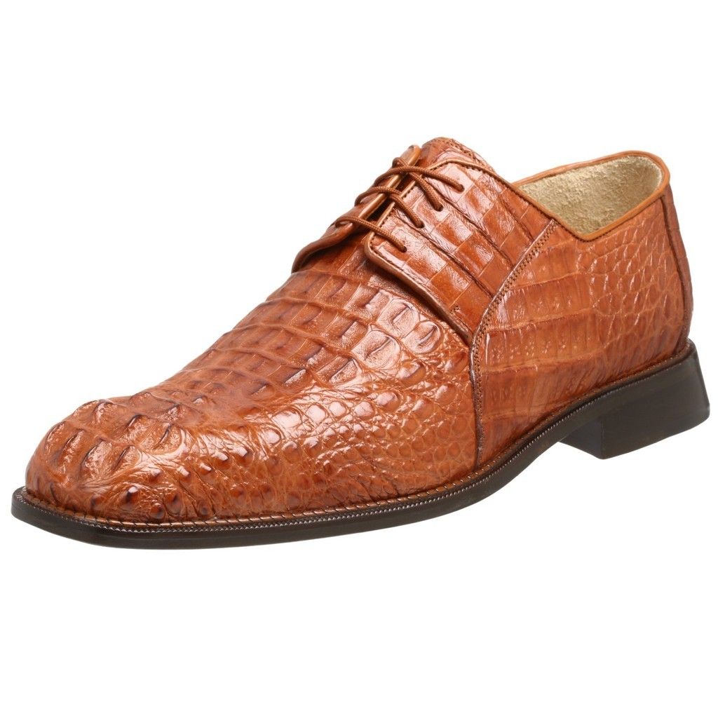 Belvedere Coppola Brandy Caiman Mens Dress Shoes 9 15