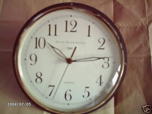 Lone Oak or Adam Harrington 9 Round Wall Clock w Rim