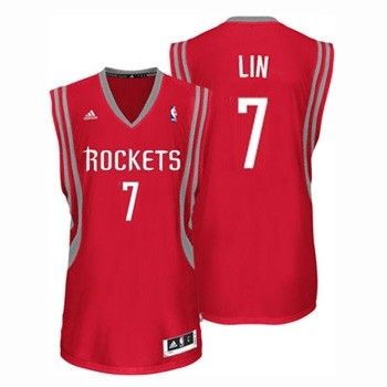   Jeremy Lin Jersey Adidas Revolution 30 Swingman Road NBA Red 7