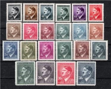 Bohemia Moravia 1942 Complete Adolf Hitler Set MNH