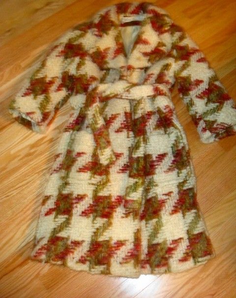 Vintage Lilli Ann Paris SanFrancisco Coat 50s 60s Mohair Plaid 