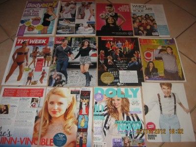 95 Glee clippings Lea Michele Dianna Agron Darren Criss